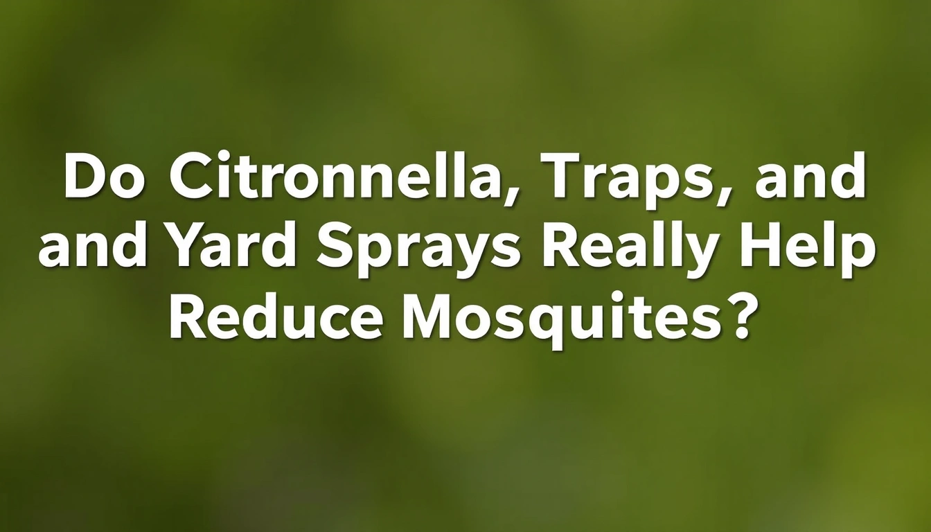 Do Citronella, Traps, and Yard Sprays Really Help Reduce Mosquitoes? Do Citronella, Traps, and Yard Sprays Really Help Reduce Mosquitoes?